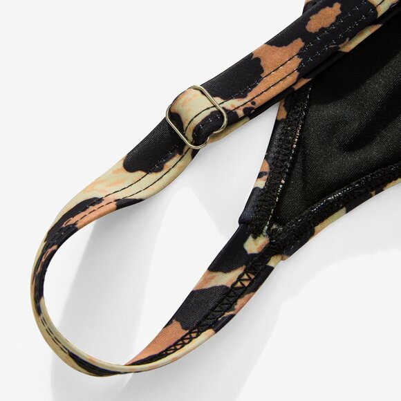 Women's One Piece Swim Dress Swimsuit Tummy Control Skirted Bathing Suit Leopard - Picture 7 of 8